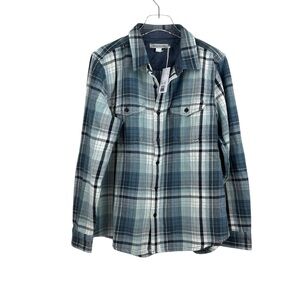 Outerknown Blanket Shirt Men's Size L Plaid Organic Cotton Heavy NWT MSRP $168